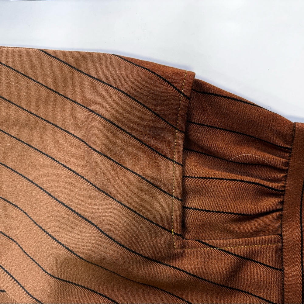 Vintage Gerard Pasquier black wool skirt with pin-striped pattern
